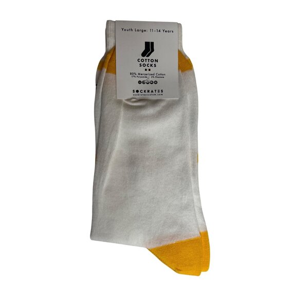 Pittsburgh Penguins Foundation Cotton Socks White Size Youth Large New - Picture 2 of 5